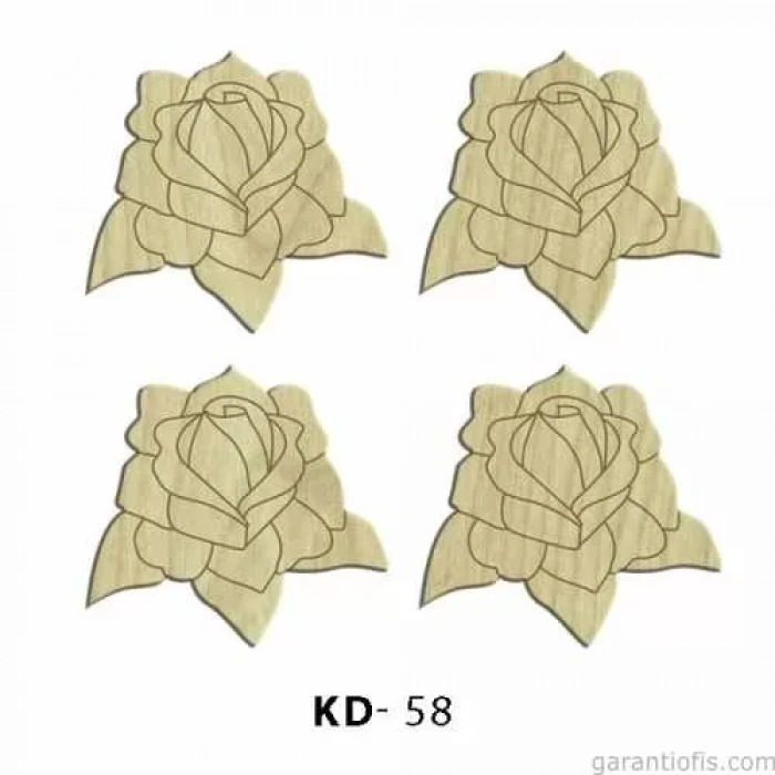 Hobi-art Kd 58 - Güller Dekoratif Mini Ahşap Obje