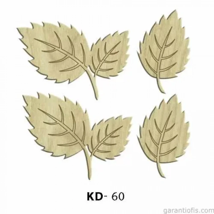 Hobi-art Kd 60 - Yaprak Tasarımlı Dekoratif Mini Ahşap Obje