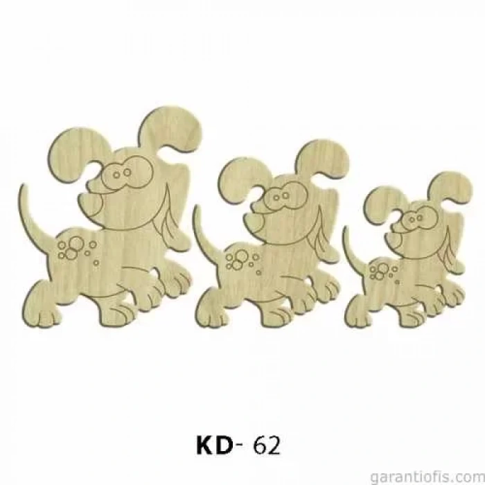 Hobi-Art KD 62 - Köpek Tasarımlı Dekoratif Mini Ahşap Obje