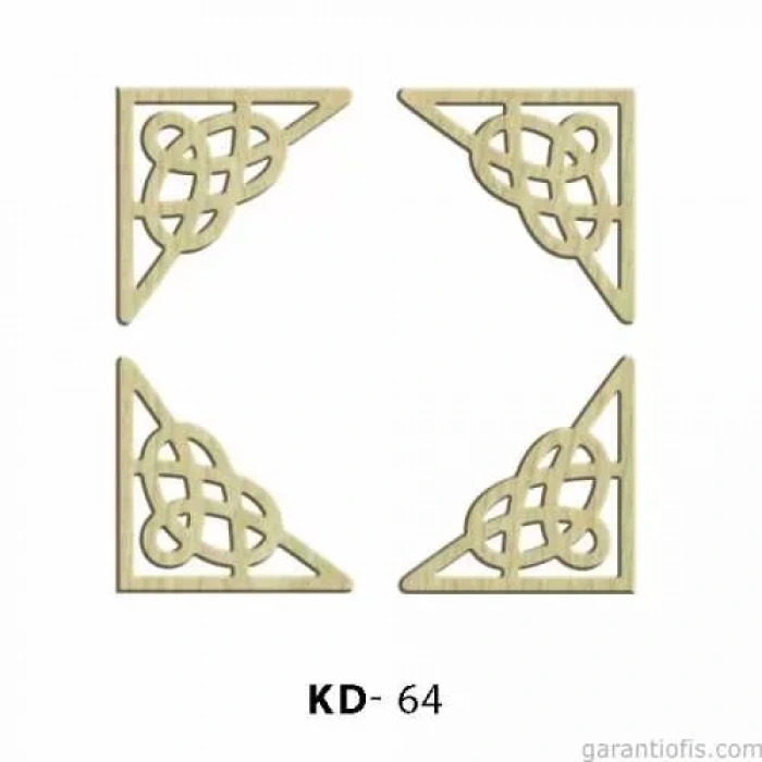 Hobi-art Kd 64 - Köşebent Tasarımlı Dekoratif Mini Ahşap Obje