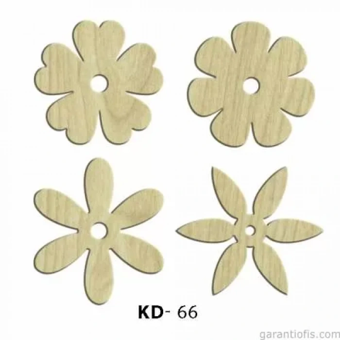 Hobi-Art KD 66 - Çiçek Tasarımlı Dekoratif Mini Ahşap Obje