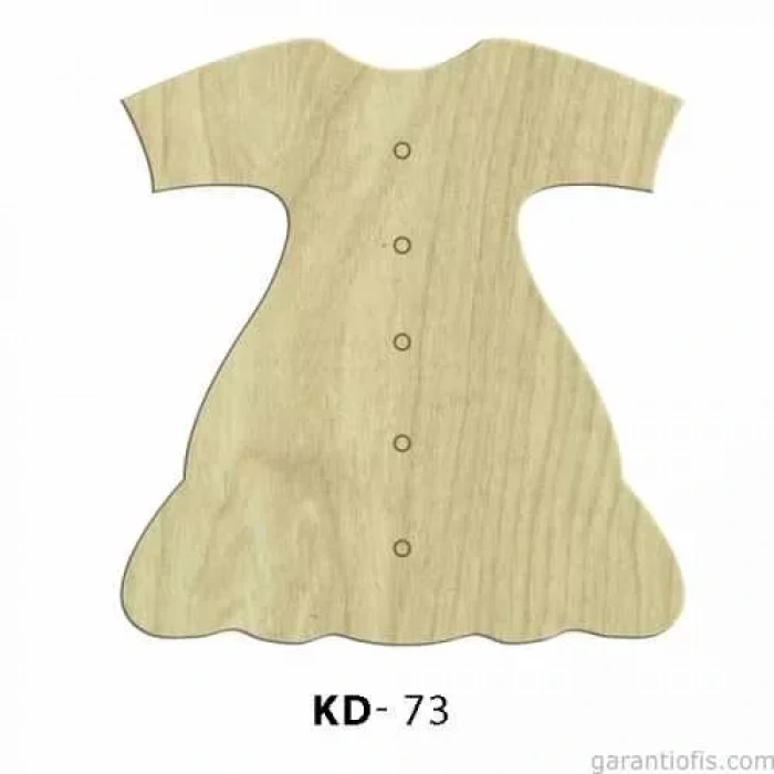 Hobi-Art KD 73 - Elbise Tasarımlı Dekoratif Mini Ahşap Obje