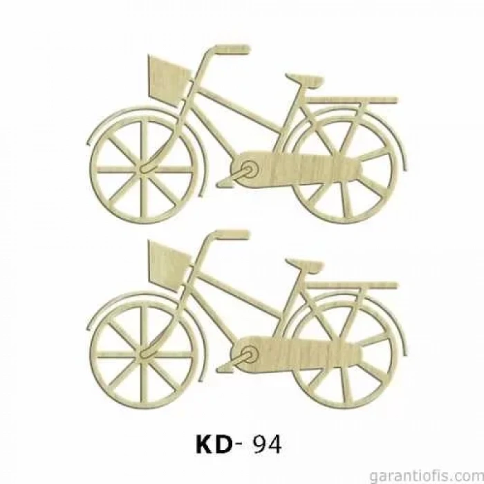 Hobi-art Kd 94 - Bisiklet Şeklinde Dekoratif Mini Ahşap Süs Objeler