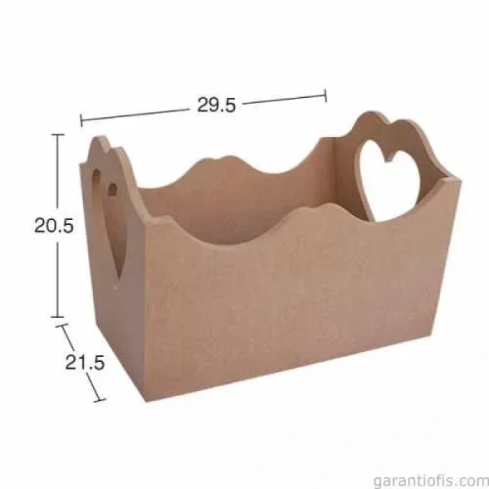 Hobi-art Ku 337 Boyanabilir Dekoratif Ahşap Sepet