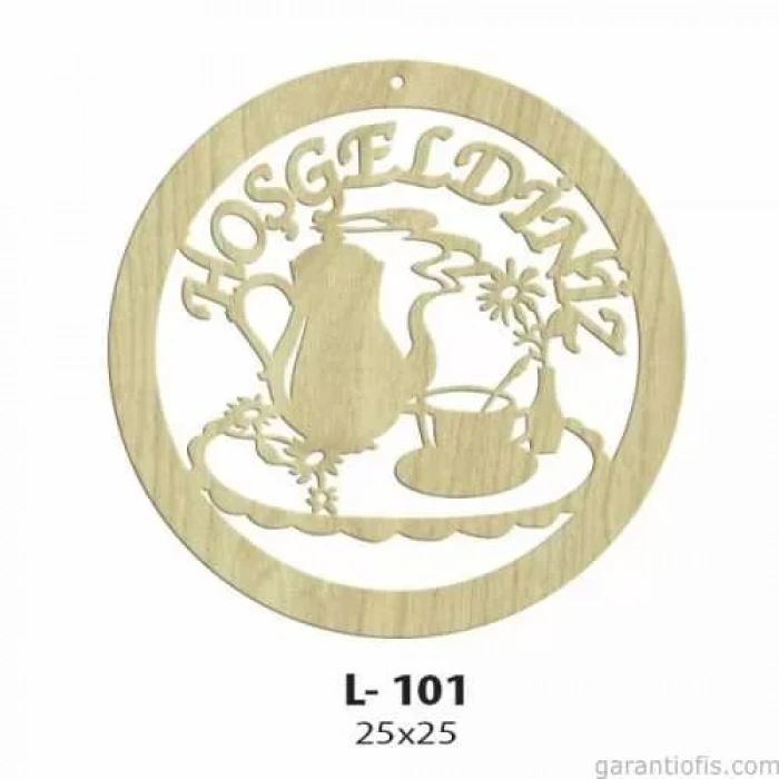 Hobi-art L 100 Lazer Kesim Hoşgeldiniz Yazılı Kapı Süsü