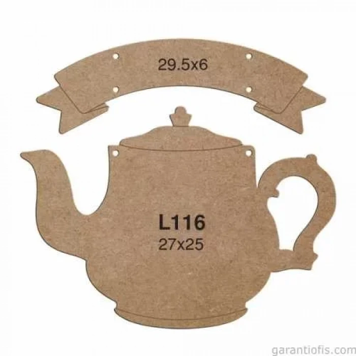 Hobi-art L 116 Lazer Kesim Çaydanlık Tasarımlı Duvar Süsü