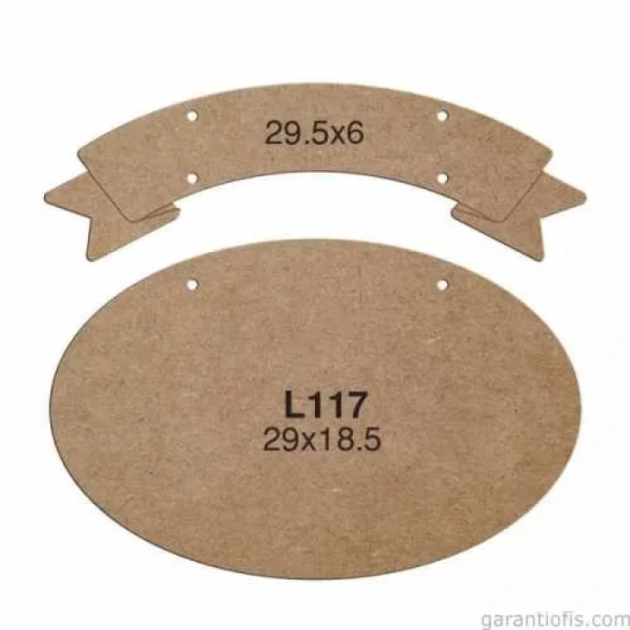Hobi-Art L 117 Lazer Kesim Oval Tasarımlı Duvar Süsü