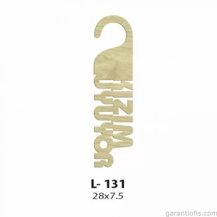 Hobi-art L 131 Lazer Kesim Kızım Uyuyor Yazılı Kapı Kolu Askısı