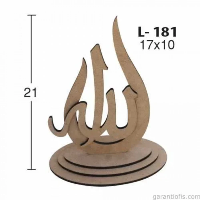 Hobi-Art L 181 Ham Demonte Ahşap Allah Lafzı
