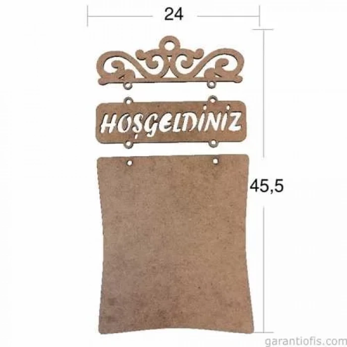 Hobi-art L 230 Ham Ahşap Hoşgeldiniz Yazılı Obje