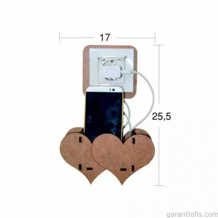 Hobi-art L 251 Ham Ahşap Telefon Şarj Kutusu Ve Prizlik