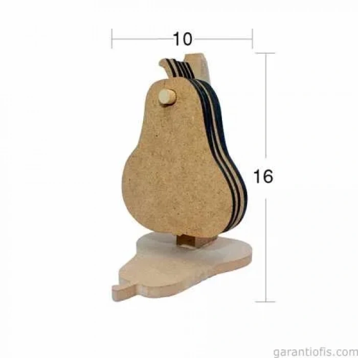 Hobi-art L 259 Ham Ahşap Armut Tasarımlı Bardak Altlığı