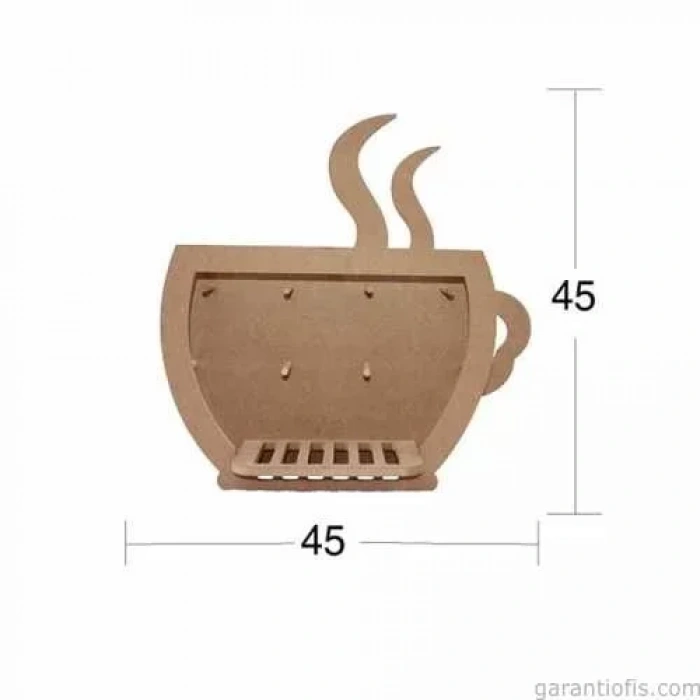 Hobi-art L 299 Ham Ahşap Fincan Tasarımlı Obje