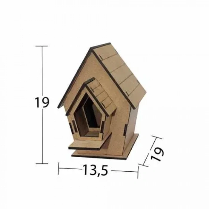 Hobi-art L 318 Kuş Yuvası Şeklinde Boyanabilir Demonte Ham Ahşap Obje