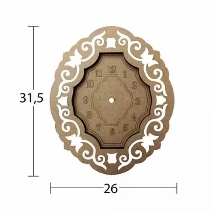 Hobi-art L 320 Dekoratif Ahşap Saat