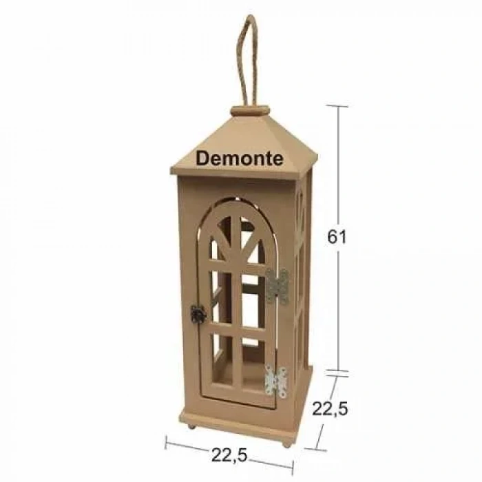 Hobi-Art L 339 Boyanabilir Demonte Ham Ahşap Fenerlik