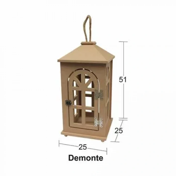 Hobi-Art L 340 Boyanabilir Demonte Ham Ahşap Fenerlik
