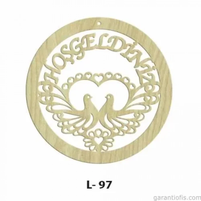 Hobi-art L 97 Lazer Kesim Hoşgeldiniz Yazılı Kapı Süsü