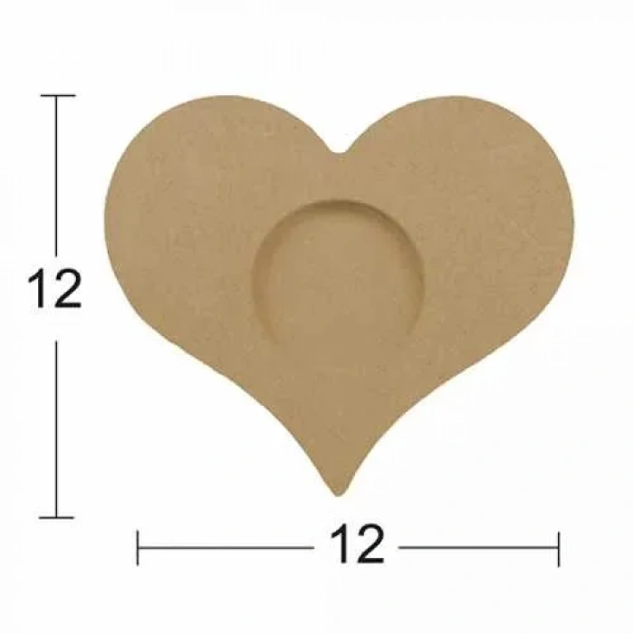 Hobi-art M 03 Boyanabilir Dekoratif Ham Ahşap Mumluk