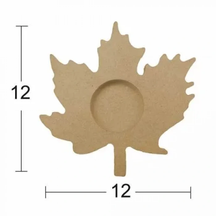 Hobi-Art M 04 Boyanabilir Dekoratif Ham Ahşap Mumluk