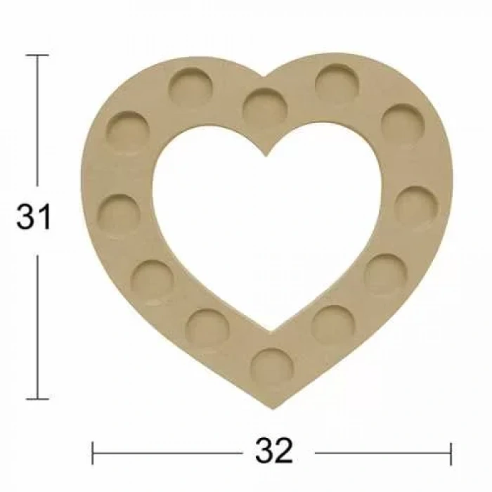 Hobi-art M 09 Boyanabilir Dekoratif Ham Ahşap Mumluk