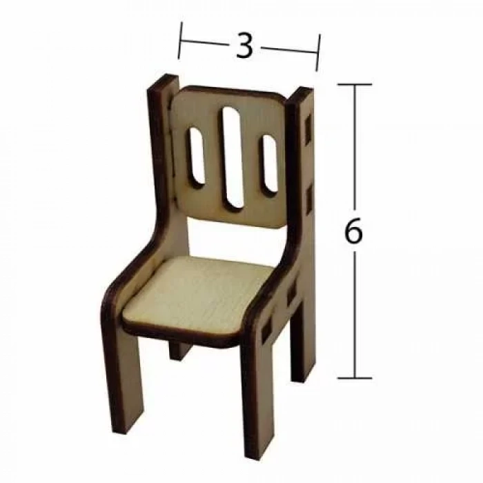 Hobi-Art MN 36 Ham Ahşap Minyatür Obje