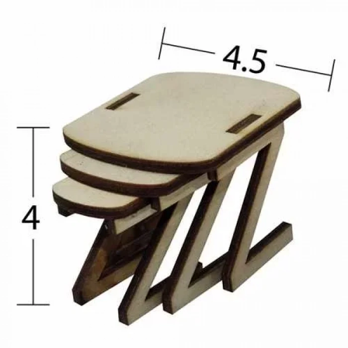 Hobi-art Mn 50 Ham Ahşap Minyatür Obje