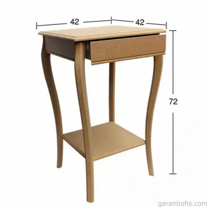 Hobi-art Sp 529 Ham Ahşap Dekoratif Çekmeceli Sehpa