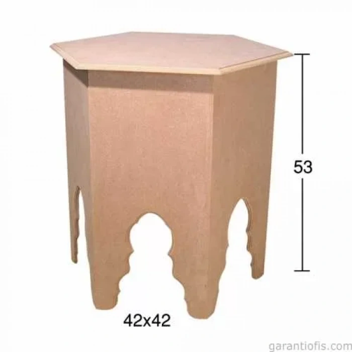 Hobi-art Sp 547 Ham Ahşap Dekoratif Sehpa