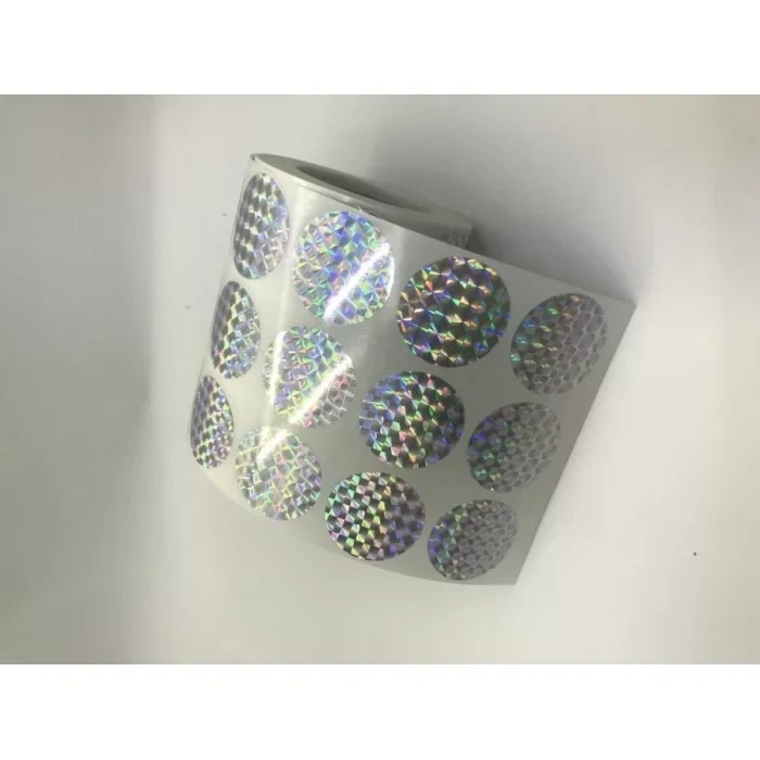 HOLOGRAM PLASTİK YUVARLAK ETİKET 30 MM 2000 Lİ SARIM