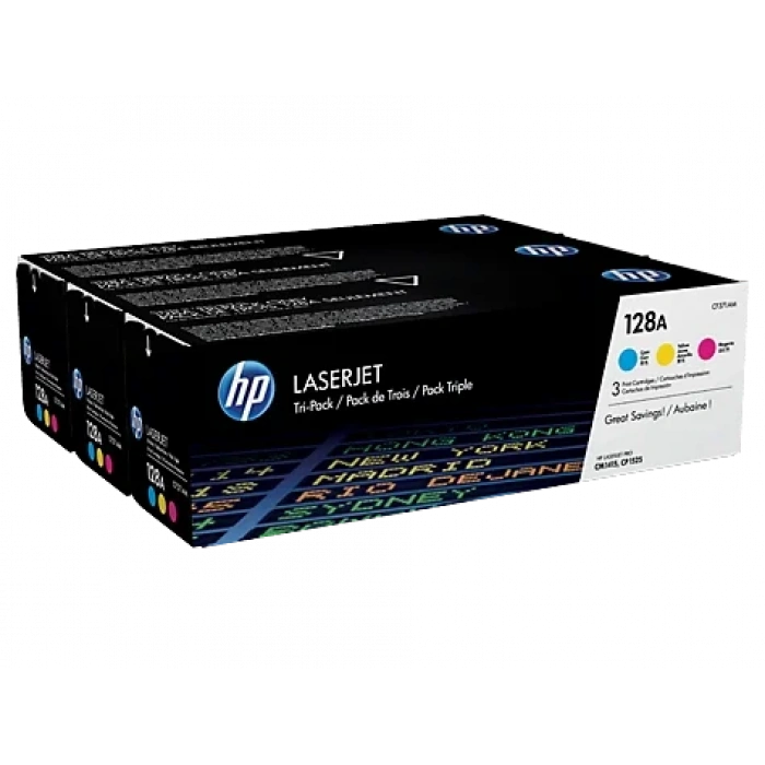 HP CF371AM (128A) CAMGOBEGI/MACENTA/SARI 3 LU PAKET TONER 1.300 SAYFA