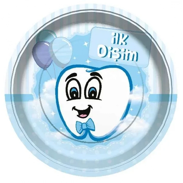 İlk Dişim Erkek Tabak 8 Adet