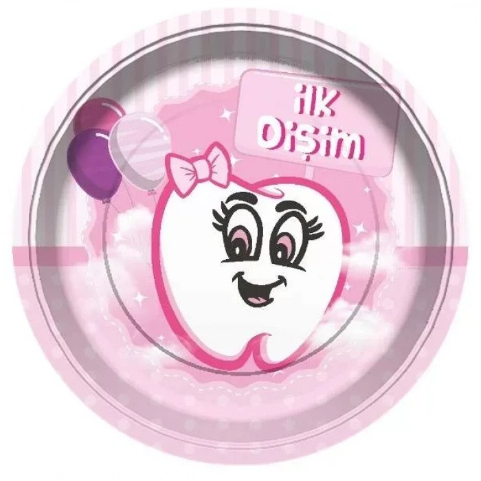 İlk Dişim  Kız Tabak 8 Adet