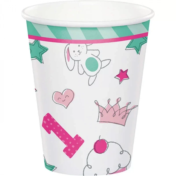 İlk Yaş Partim Kız  8 Li Bardak