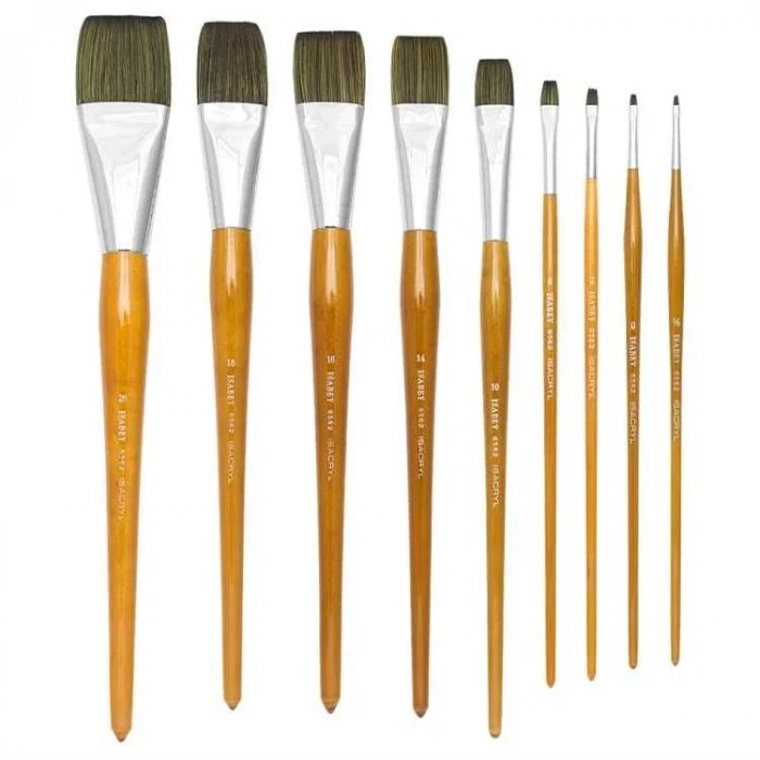 Isabey 6562 Seri Profesyonel Düz Kesik Uçlu Fırça