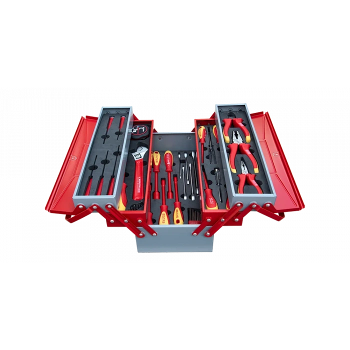 İzeltaş Elektrikçi Takım Çantası 5 Gözlü 45 Parça