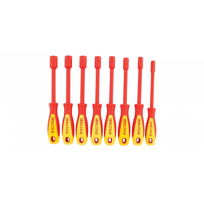 İzeltaş Tornavida Seti Lokma Uçlu Süngüsü İzoleli 1000V 8 Parça