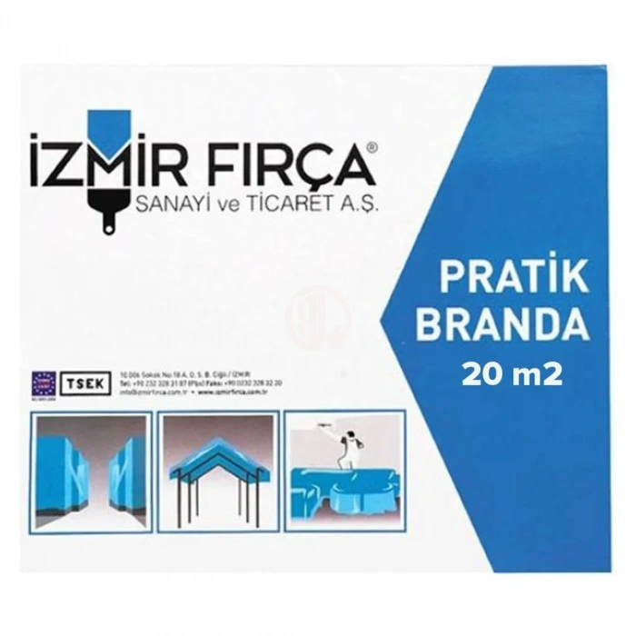 İzmir Fırça Kalın Pratik Branda 20 Metrekare Poşetli - 010345