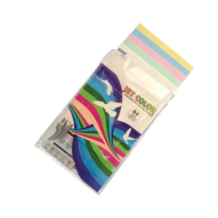 Jet Color A4 Renkli Fotokopi Kağıdı 50 Li 5 Renk