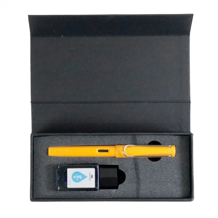 Jinhao Dolma Kalem Seti 15ml Mürekkepli Kutulu Turuncu