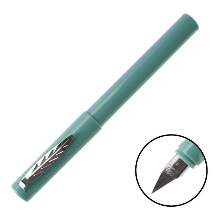 Jinhao Dolma Kalem Yaprak Klipsli Fine Mat Turkuaz