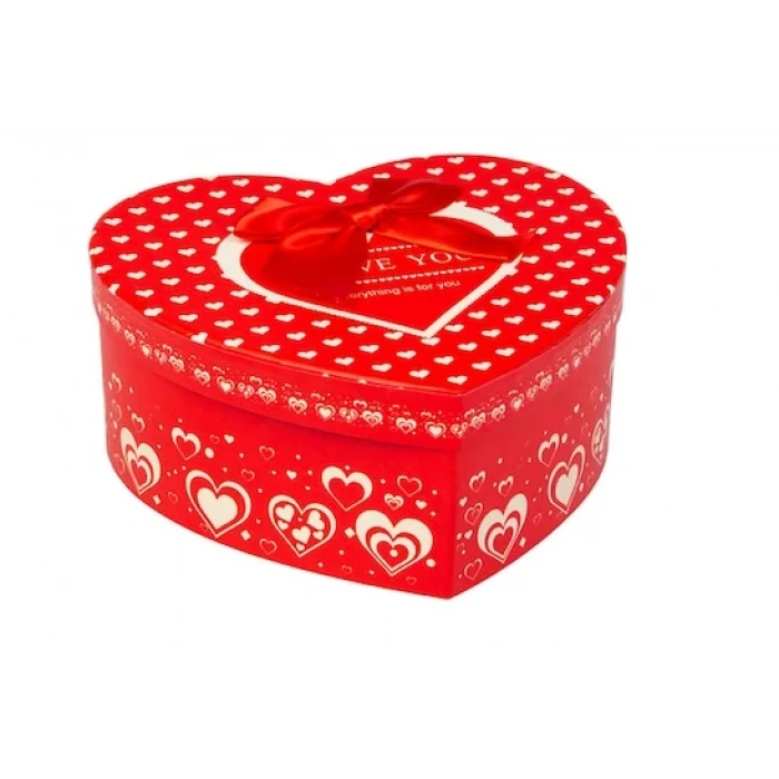 Kalpli Kırmızı Hediye Kutusu 3lü