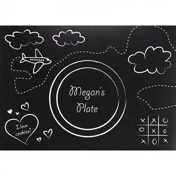 Kara Tahta Görünümlü Yazılabilir Amerikan Servis ve Tebeşir 8 Adet