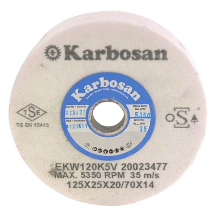 Karbosan Hızar Makinesi İçi Çukur Bileme(Zımpara) Taşı 125X25X20-