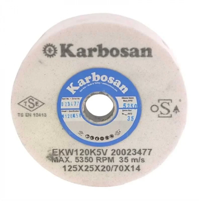 Karbosan Hızar Makinesi İçi Çukur Bileme(zımpara) Taşı 125x25x20-70x14