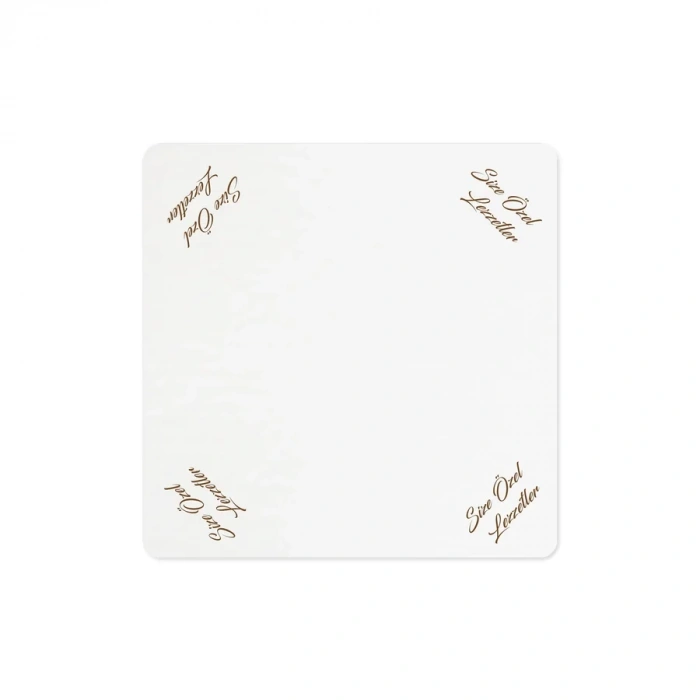 Kare Turta Altı Beyaz (Kalın) 22 cm - 25 Adet