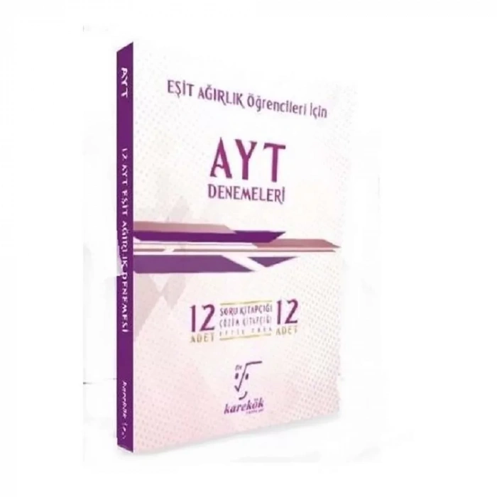 Karekök  Ayt 12 Li Deneme Seti Eşit Ağırlık  2019