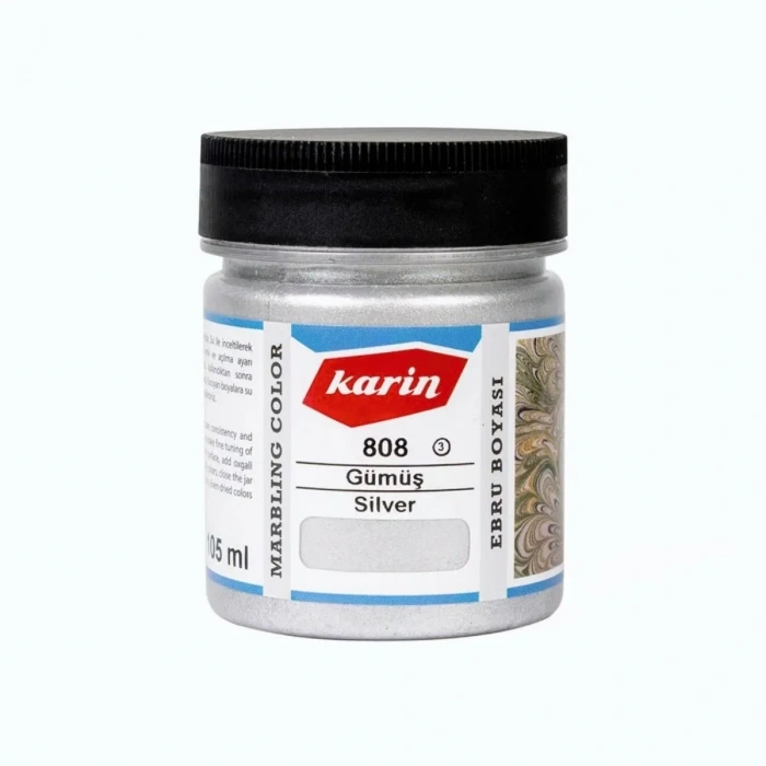 Karin Ebru Boyası 105ml 808 Gümüş