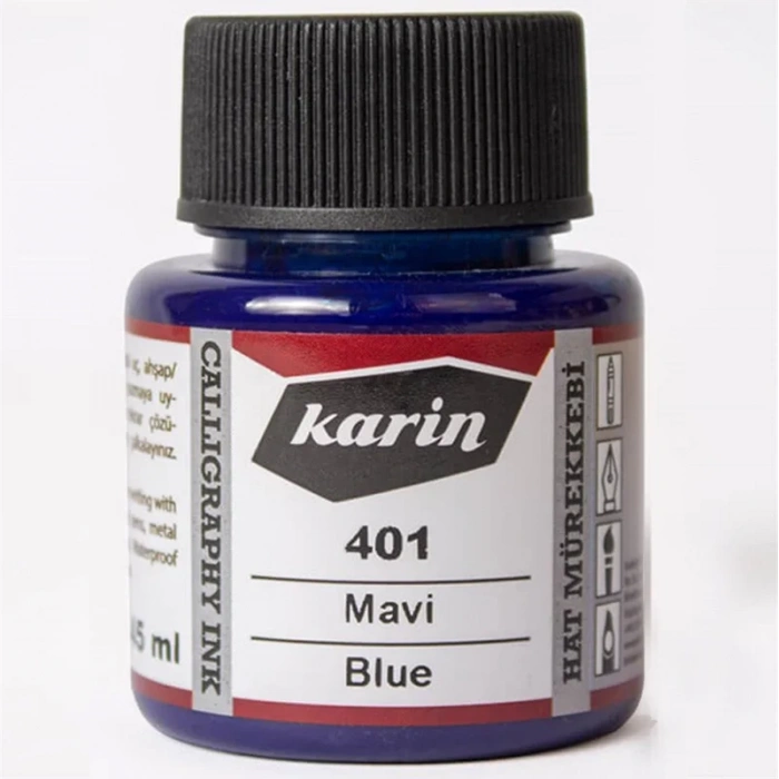 Karin Hat Mürekkebi 401 Mavi 45ml