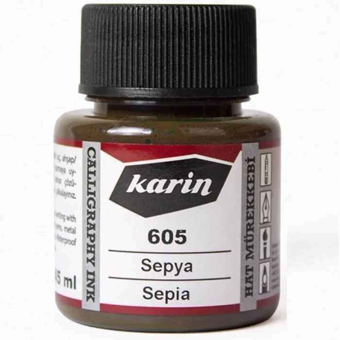 Karin Hat Mürekkebi 605 Sepya 45ml